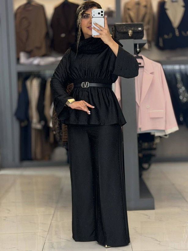 شومیز شلوار عروسکی مشکی