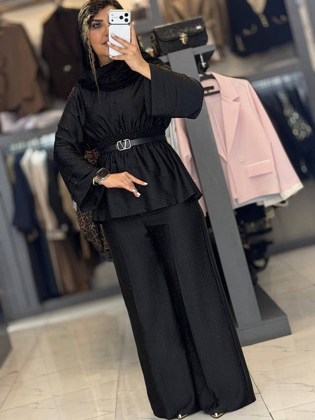 شومیز شلوار عروسکی مشکی