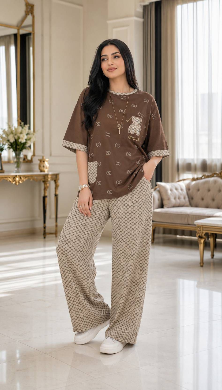 ست تیشرت شلوار گوچی خرسی