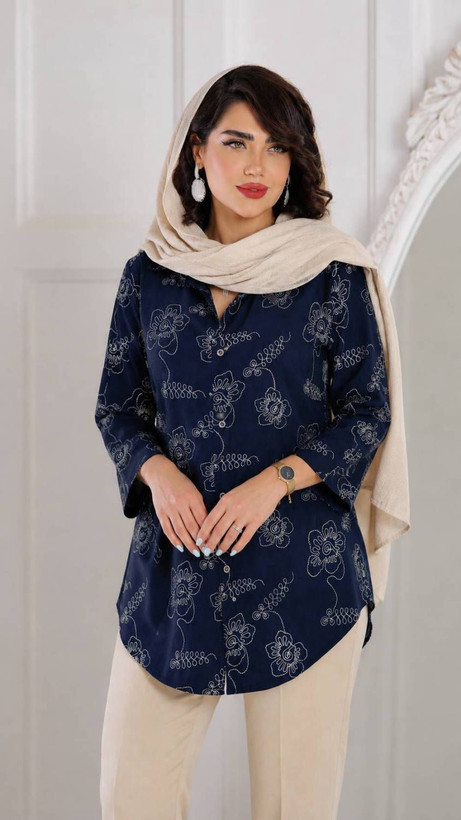 شومیز گلدوزی جنس ویسکوز نخ