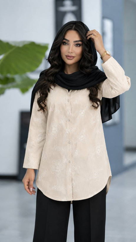 شومیز گلدوزی جنس ویسکوز نخ
