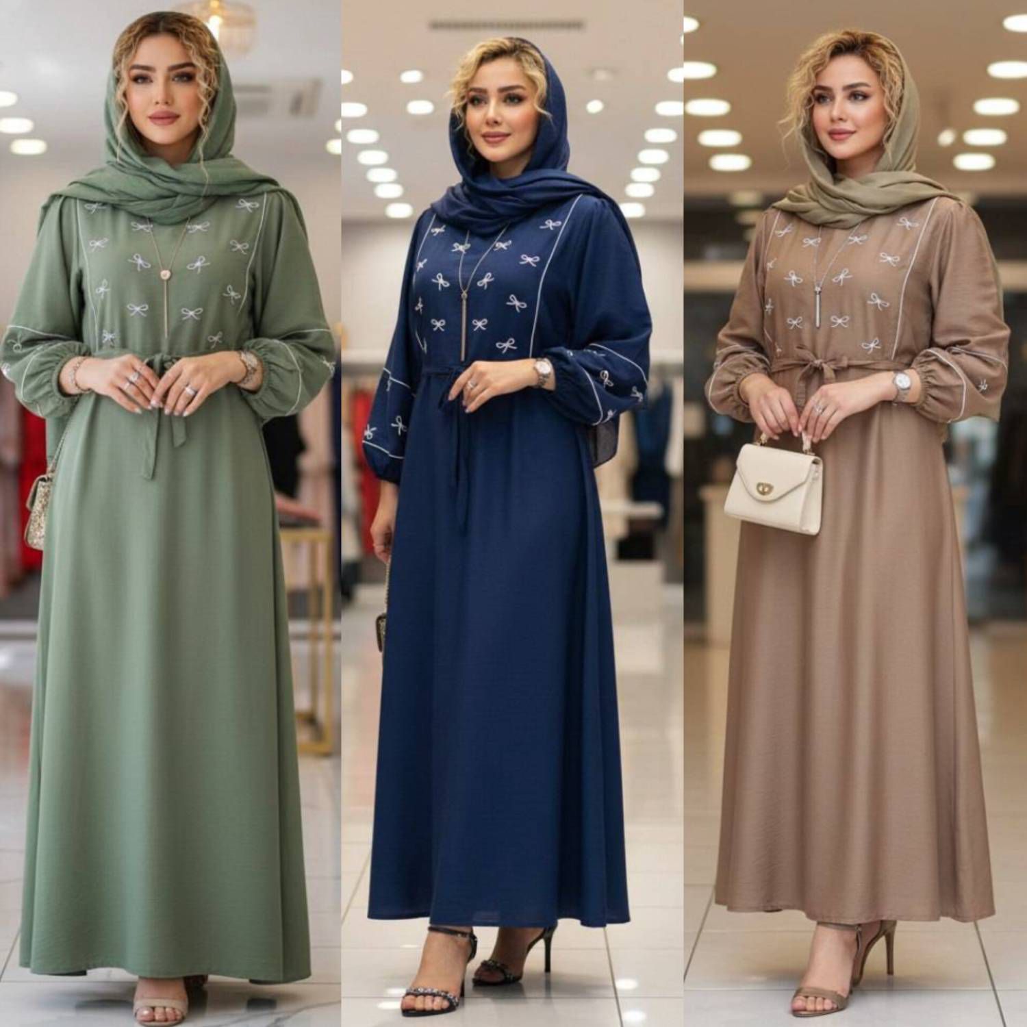 کفتان گلدوزی پاپیونی جنس بابوس