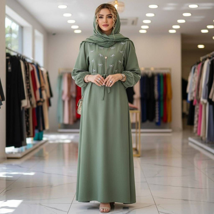 کفتان گلدوزی پاپیونی جنس بابوس