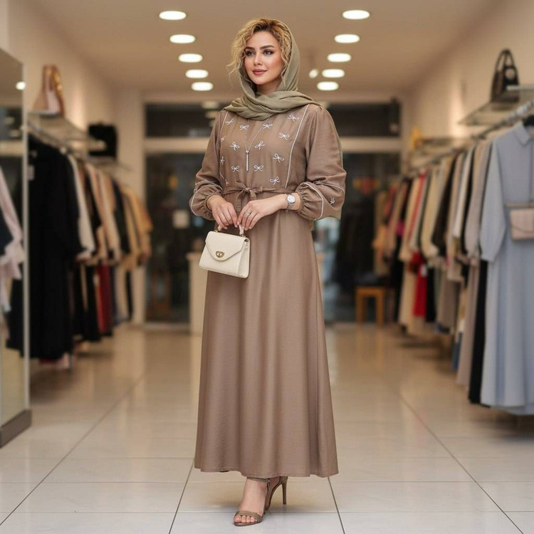 کفتان گلدوزی پاپیونی جنس بابوس