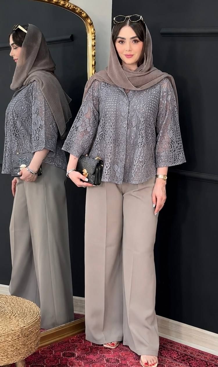 شومیز گیپور حنا جنس زارا گلس
