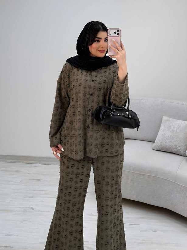شومیز شلوار زاپدار جنس مراکشی