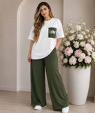ست تیشرت شلوار love نخ پنبه باکیفیت