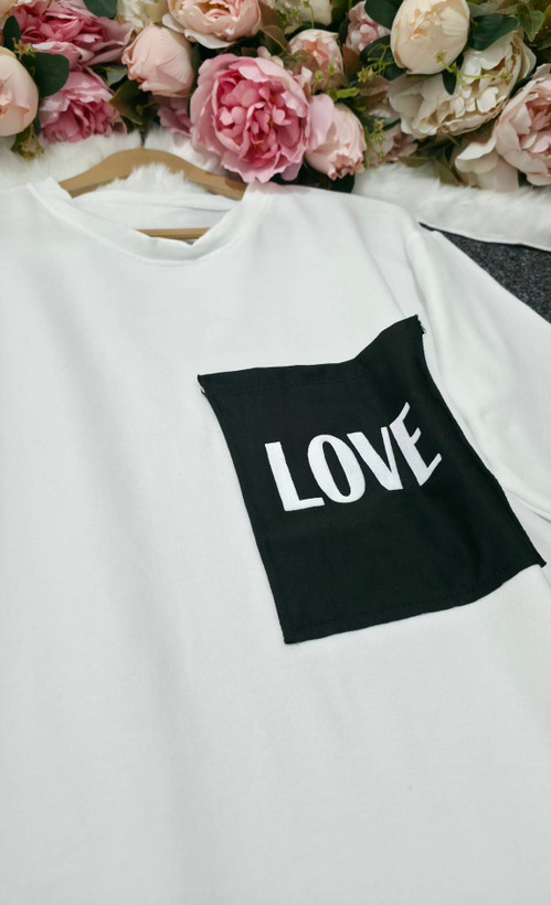 ست تیشرت شلوار love نخ پنبه باکیفیت