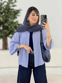 شومیز باکسی شفق جنس شانتون حصیری
