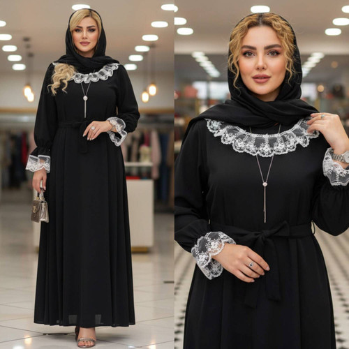 پیراهن عبایی محبوبه جنس الیزه درجه یک