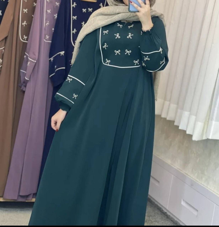 مانتو عبایی پاپیون جنس الیزه درجه یک