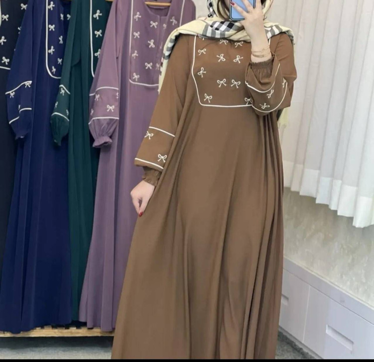 مانتو عبایی پاپیون جنس الیزه درجه یک