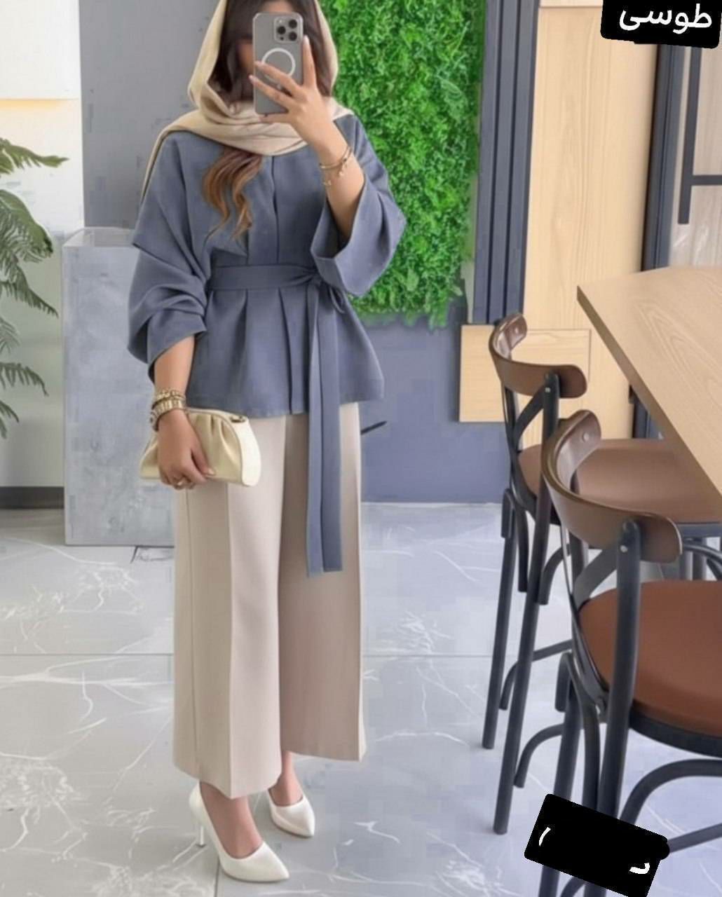 مانتو شلوار شنیا جنس مازراتی