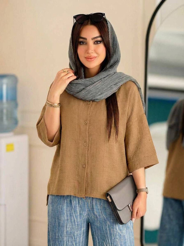 ست شومیز شلوار بانو جنس شانتون صوفیا