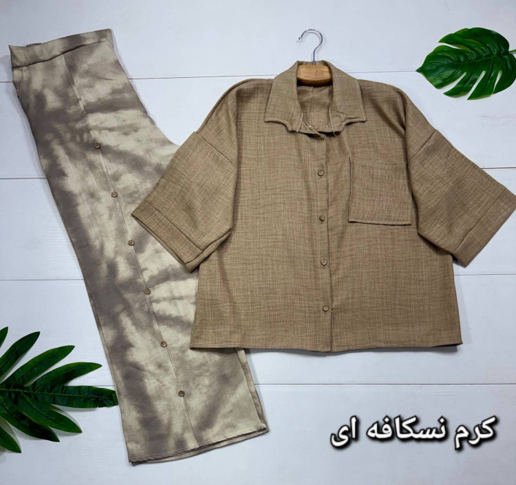 ست شومیز شلوار بانو جنس شانتون صوفیا