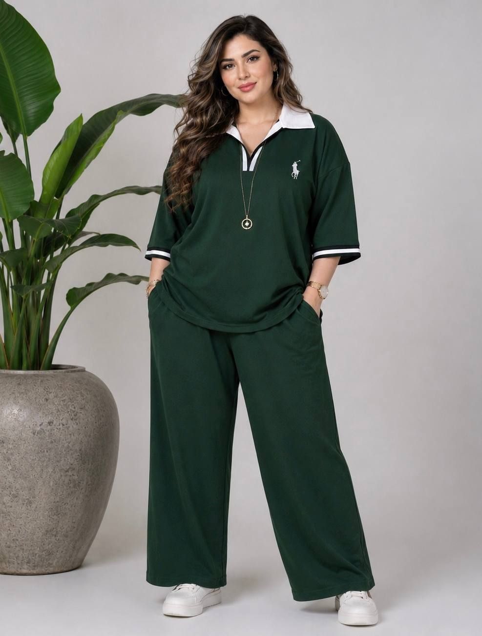 ست تیشرت شلوار polo گلکسی پنبه