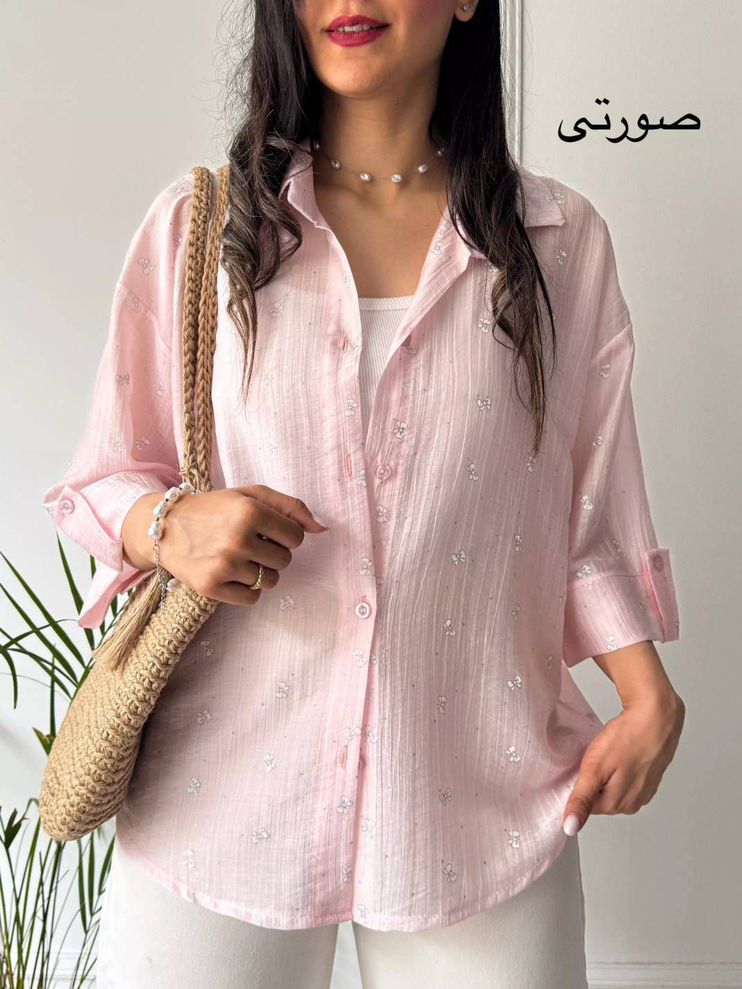 شومیز شیشه ای چنل جنس پری شیشه ای