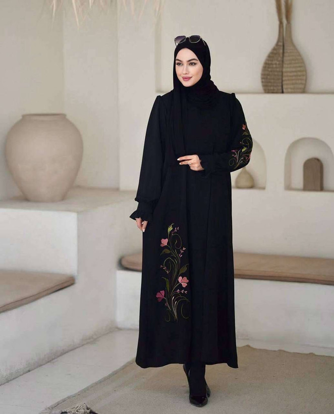 پیراهن عبایی ارکیده جنس الیزه