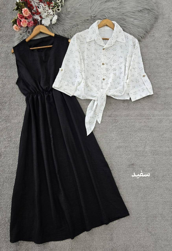 شومیز گره ای و سارافون نازنین