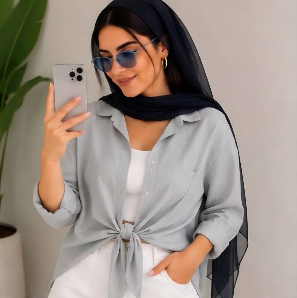 شومیز گره ای لیزری درجه یک و خنک