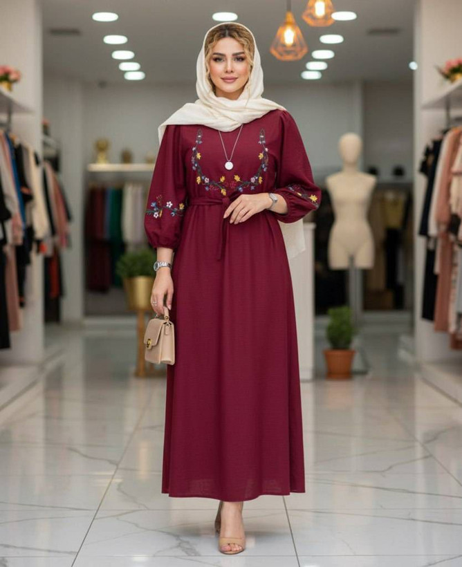 کفتان گلدوزی گلبرگ جنس بابوس