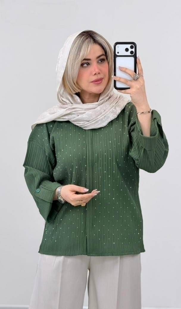 حراج شومیز نگینی مدل ویانا