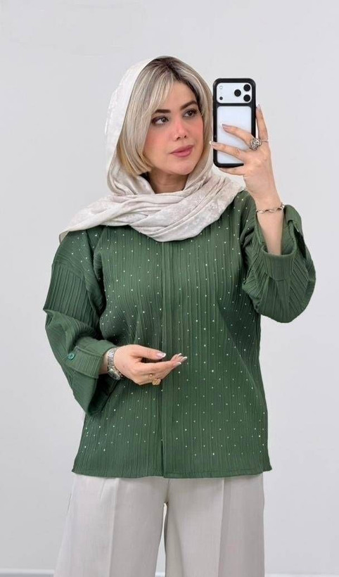 حراج شومیز نگینی مدل ویانا