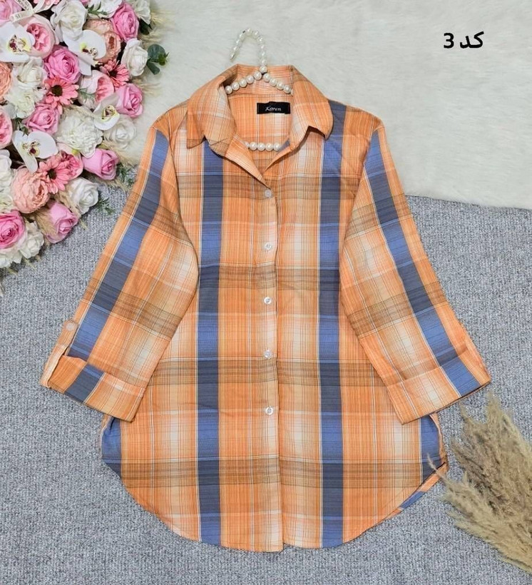 مانتو چهارخونه یلدا جنس نخ پنبه اعلا