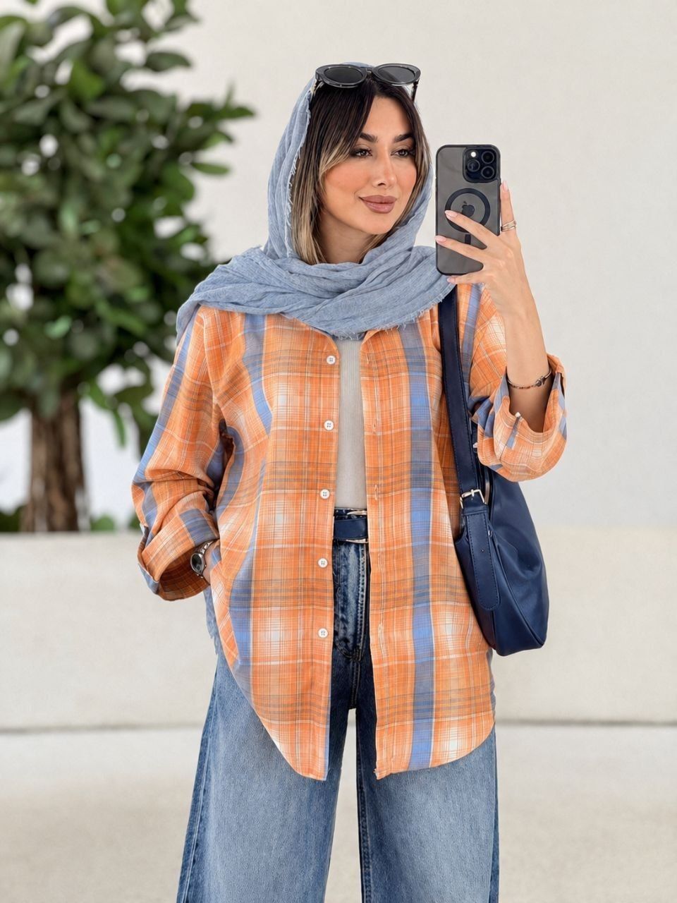 مانتو چهارخونه یلدا جنس نخ پنبه اعلا