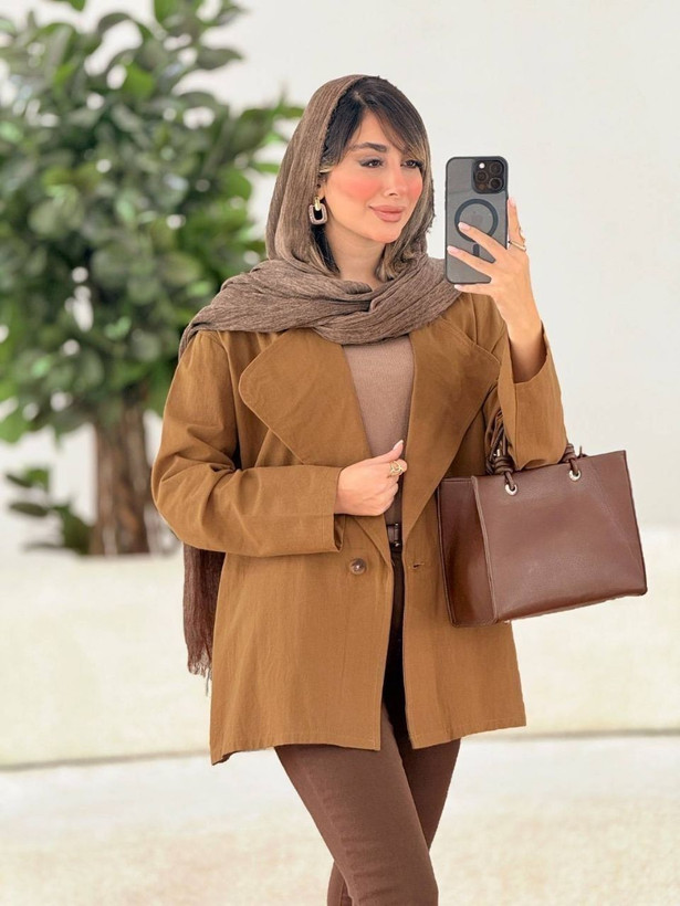 کت یقه انگلیسی نوشین جنس لینن اعلا
