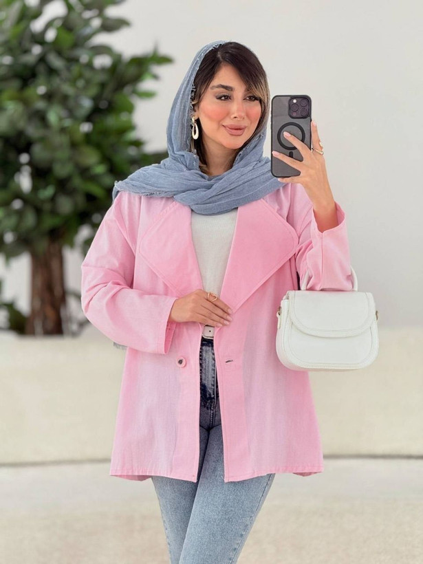 کت یقه انگلیسی نوشین جنس لینن اعلا