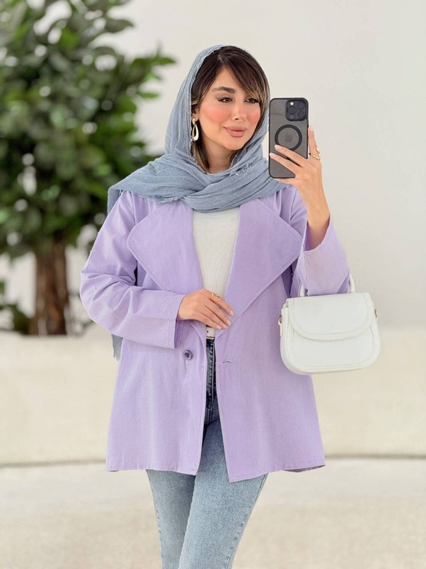 کت یقه انگلیسی نوشین جنس لینن اعلا