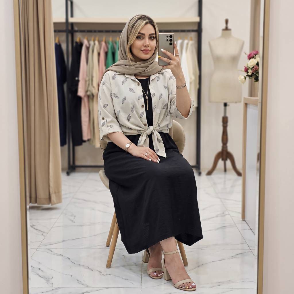 ست شومیز گره ای و سارافون شایلی