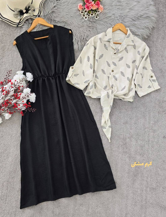 ست شومیز گره ای و سارافون شایلی