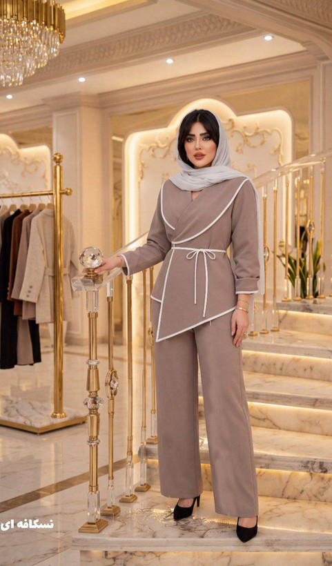 مانتو شلوار مهدیه جنس مازراتی