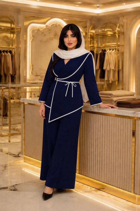 مانتو شلوار مهدیه جنس مازراتی