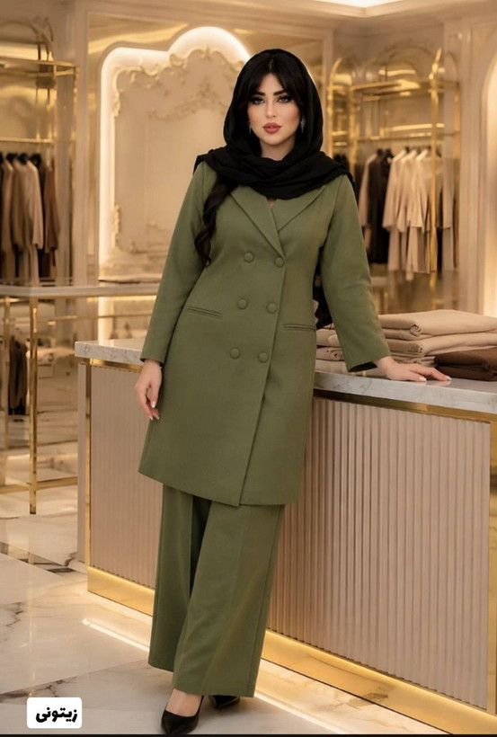 مانتو شلوار آسمان جنس مازراتی