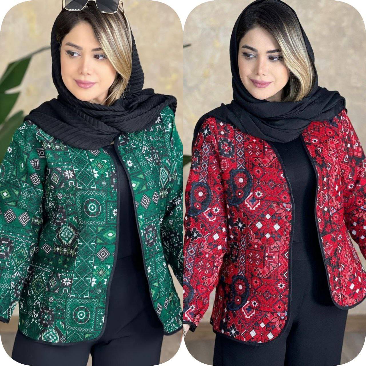 کت گلیمی جنس تافته  سوزن دوزی سنتی