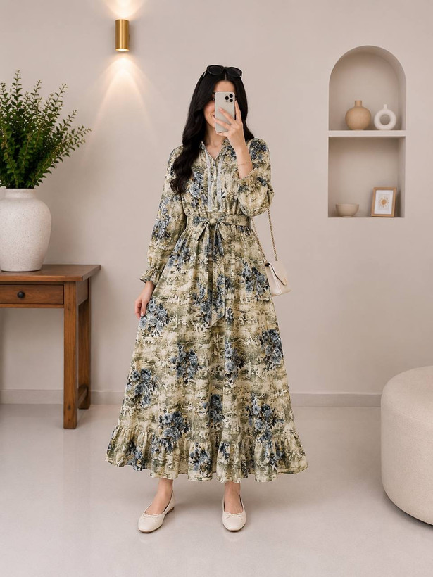 پیراهن گلشید جنس پنبه نخی