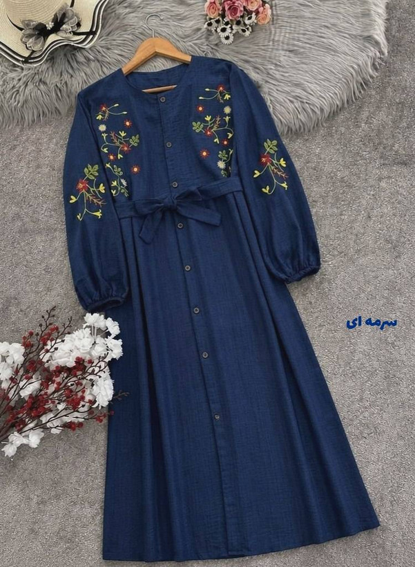مانتو گلدوزی باران جنس شانتون