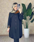 مانتو مچ گلدوزی سانیا جنس شانتون
