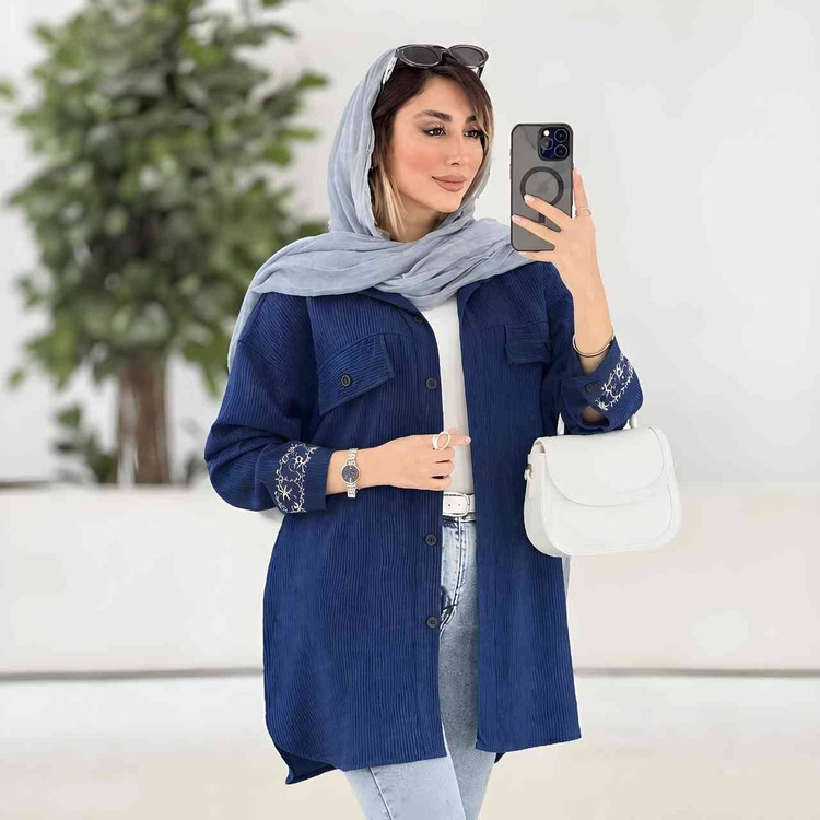 مانتو مچ گلدوزی سانیا جنس شانتون