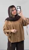 شومیز مانتویی مدل نبات جنس صوفیا ژاکارد