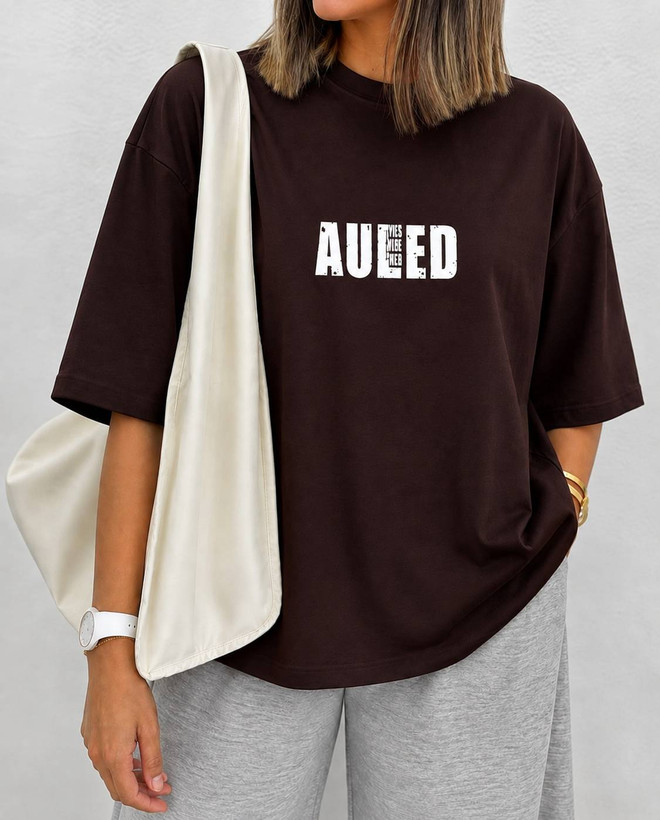 تیشرت باکسی طرح AULED