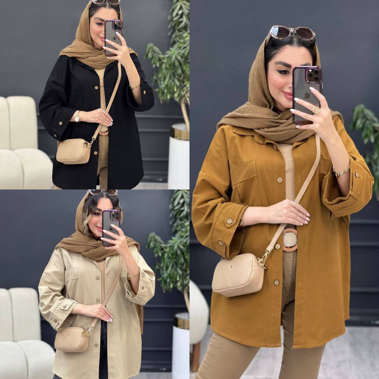 مانتو مدل بنفشه جنس لنین نچرال باکیفیت