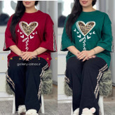 ست تیشرت شلوار بلوبری جنس پنبه باکیفیت