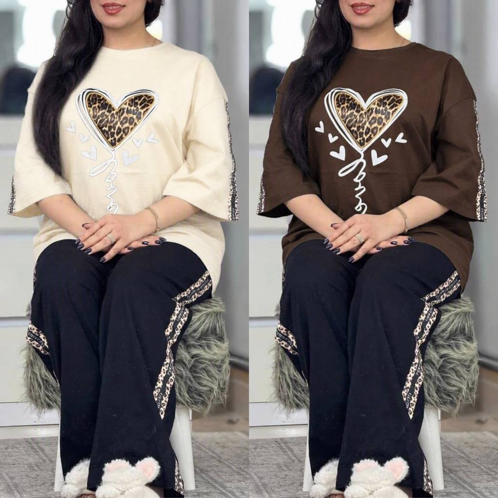 ست تیشرت شلوار بلوبری جنس پنبه باکیفیت
