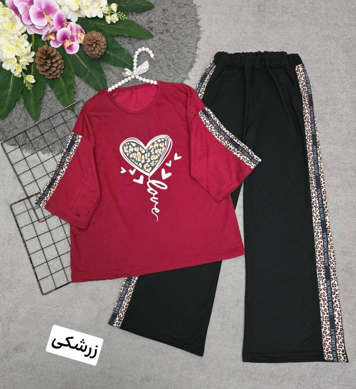 ست تیشرت شلوار بلوبری جنس پنبه باکیفیت