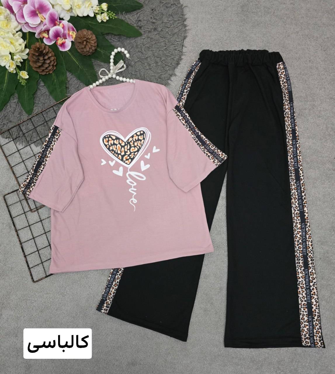 ست تیشرت شلوار بلوبری جنس پنبه باکیفیت