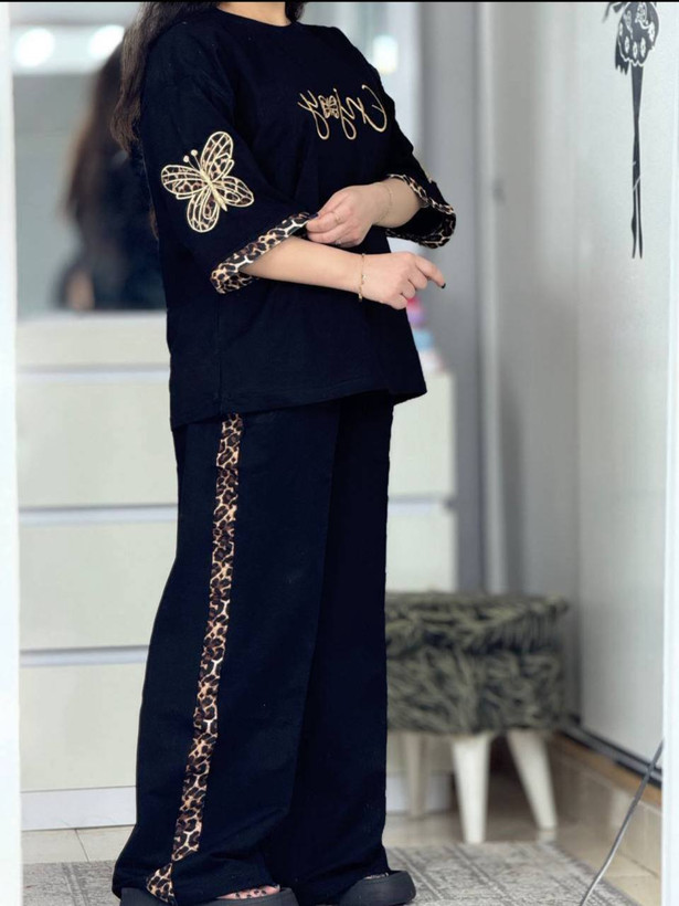 ست تیشرت شلوار پلنگی درجه یک